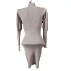 Női S-es barna, arany szálakkal átszőtt kötött ruha