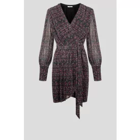   Női XS-es (34-es) fekete-pink csillogó elegáns ruha - Orsay - ÚJ
