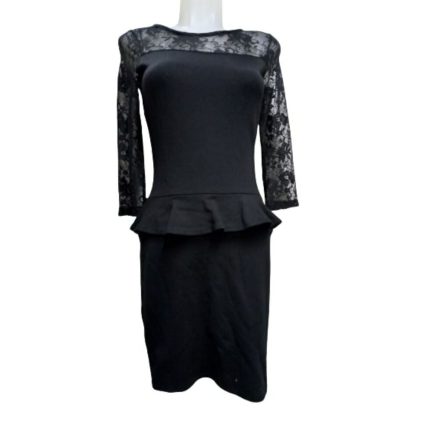 Női XS-es fekete elágns csipkés ruha - C&A