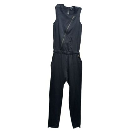 Női S-es fekete ujjatlan elegáns playsuit - Amnesia