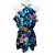 Női M-es sötétkék virágos playsuit, nyári overall - Atmosphere
