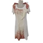 Női M-es fehér, barna tüllös elejű nyári ruha - Hypnosy - ÚJ