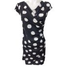 Női M-es fekete mintás elegáns ruha