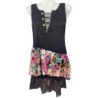 Női M-es fekete fodros nyári ruha - Hypnosy - ÚJ