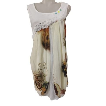 Női M-es fehér-barna nyári ruha - Hypnosy - ÚJ