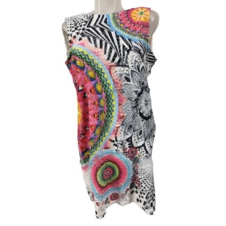 Női M-es színes mandalamintás ujjatlan miniruha - Izabel London