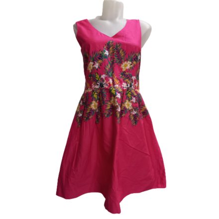 Női 38-as rózsaszín virágos ruha - Camaieu