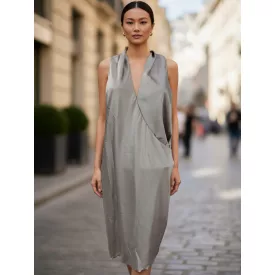   Női M-es szürke fényes anyagú alkalmi, elegáns ruha - Sisley