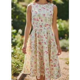 Női M-es sárga virágos ruha - Laura Ashley