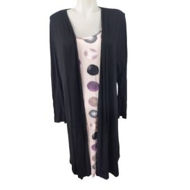 Női 44-46-os (2-3XL) fekete dupla hatású ruha - Bonprix