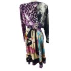 Női nagyméretű, moletti lila mintás ruha - Magna