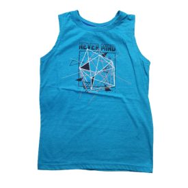 128-as türkiz mintás ujjatlan fiú póló - Y.F.K - ÚJ