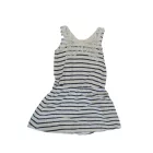 110-116-os fehér-kék tengerészcsíkos pamut ruha - H&M