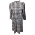 Női L-XL-es szürke-rózsaszín aprókockás hosszú ujjú sztreccs ruha - Blue Motion