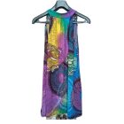 Női XXL-es lila bohém mintás miniruha