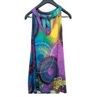 Női XXL-es lila bohém mintás miniruha