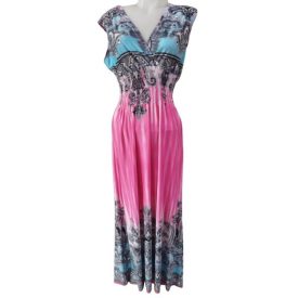 Női L-XXL-es pink török mintás maxiruha