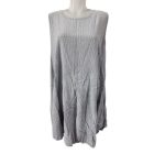 Női méret nélküli szürke csíkos, lefelé bővülő lenge nyári ruha, kismamáknak is jó