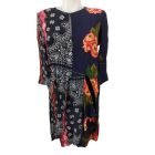 Női XL-es fekete virágos ruha - Desigual