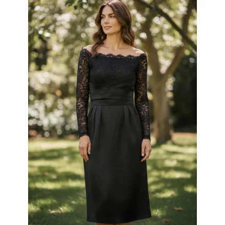 Női L-es fekete csipkés elegáns, alkalmi ruha - Asos