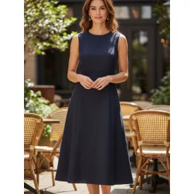 Női L-es fekete elegáns ujjatlan ruha - H&M