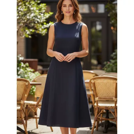 Női L-es fekete elegáns ujjatlan ruha - H&M