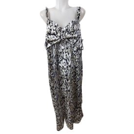   Női XL-XXL-es fekete-ezüst ujjatlan alkalmi ruha sállal (stólával)