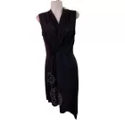 Női L-es fekete díszes mandalás sztreccs ruha - Desigual