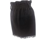 Női S-es fekete elegáns térdig érő szoknya, alul csipkés