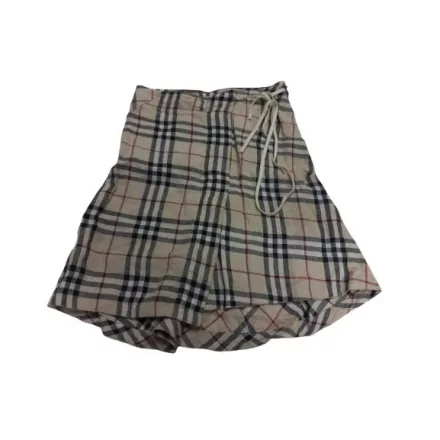 Női XS-es drapp kockás átlapolós hatású vászon szoknya - Burberry