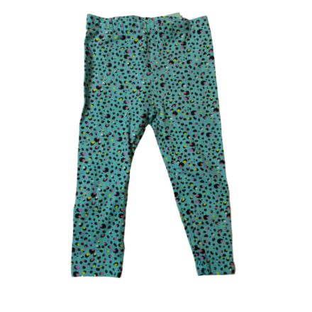86-os türkiz pöttyös leggings - Pepco - ÚJ