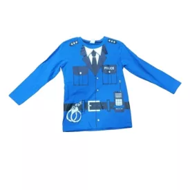   92-es kék rendőrös pamutfelső, jelmeznek is jó - Kiki & Koko - ÚJ