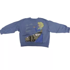   116-os kék átfordítható flitteres pulóver - Frozen - Jégvarázs - Disney