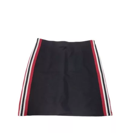 Női S-es fekete sztreccs szoknya, oldalán piros csíkkal - H&M