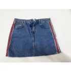 Női M-es kék farmerszoknya oldalt piros csíkkal - Denim Co