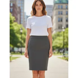 Női L-es szürke elegáns térdszoknya - Benetton - ÚJ