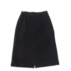 Női M-es fekete fényes, szatén, selyem hatású térdig érő szoknya 