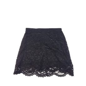 Női XL-es fekete csipkés elegáns szoknya - Terranova