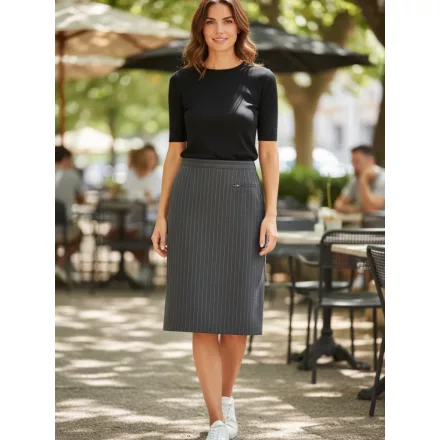 Női XXL-es szürke csíkos elegáns szoknya 
