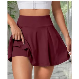   Női XXL-es bordó short-szoknya (szoknya, alul kisnadrággal, shorttal) - Shein - ÚJ