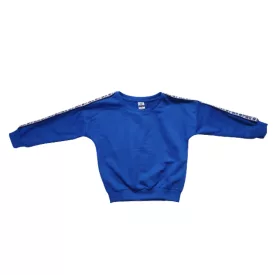   98-as kék, ujján feliratos lány pulóver - Kiki & Koko - ÚJ