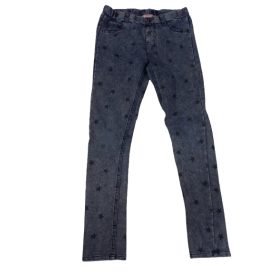   140-146-os kék csillagos sztreccs puha farmer leggings - F&D