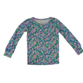 92-es kék-rózsaszín virágos pamutfelső - Carters