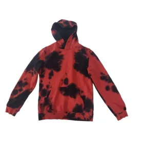 146-152-es piros-fekete kapucnis pulóver - H&M