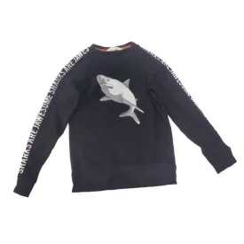 134-140-es fekete cápás pulóver - H&M