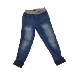   146-os kék pamutgumis derekú pamuttal bélelt fiú farmernadrág - Chapter Young