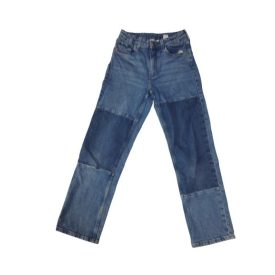 140-es kék széles lábszárú fiú farmernadrág - H&M