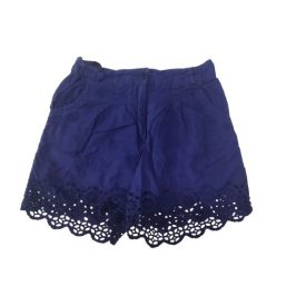 134-es sötétkék csipkés aljú rövidnadrág, short - TU