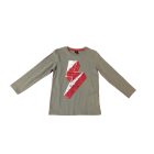 110-es khaki átfordítható flitteres villámos pamutfelső - Kiki & Koko - ÚJ