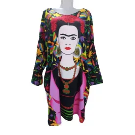   Női onesize, egyméretes absztrakt mintás tunika - Frida Kahlo - ÚJ